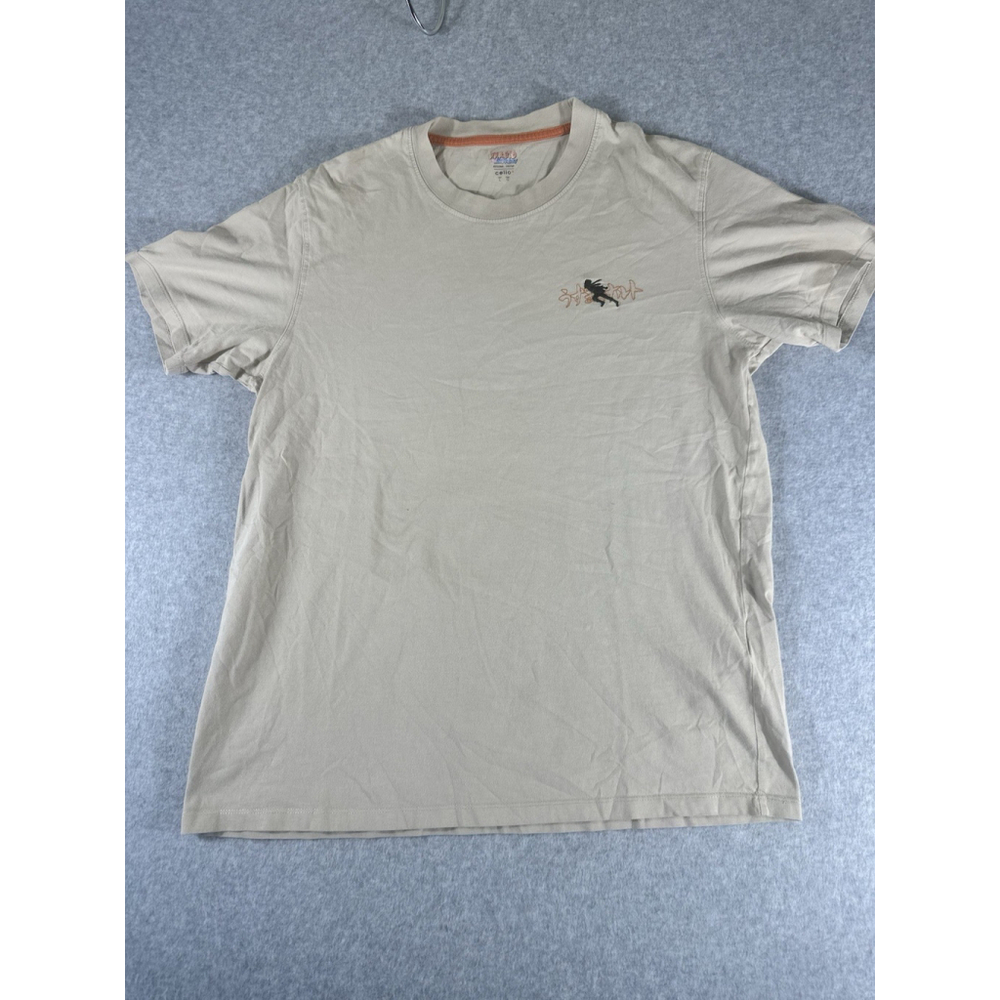 Naruto Shippuden Anime T-Shirt Mens Large Beige Back Graphic Celio Licensed